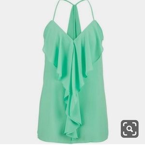 Maurices Ruffle Front & Drape Back Chifon Tank